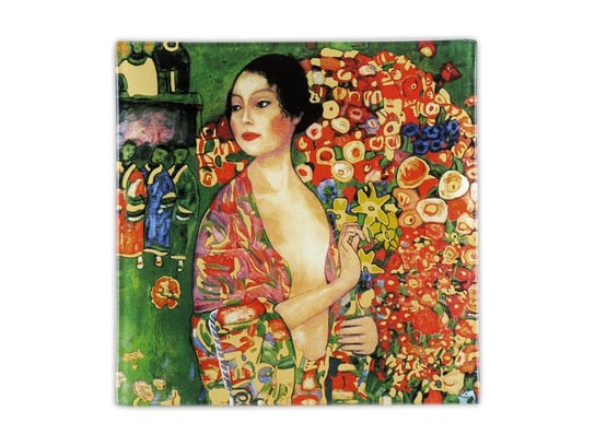 Talerz dekoracyjny - G. Klimt, Tancerka 13x13cm /box Carmani