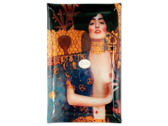 Talerz dekoracyjny - Gustav Klimt - Judyta z głow?? Holofernesa 45x28cm /box Carmani