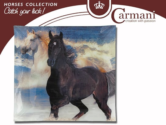 Talerz dekoracyjny-Konie - 30x30cm Carmani