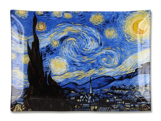 Talerz dekoracyjny - V. van Gogh, Gwiaździsta noc 20x28cm /box Hanipol