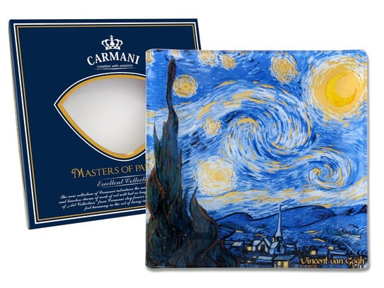 Talerz dekoracyjny - V. van Gogh, Gwiaździsta noc /box Carmani