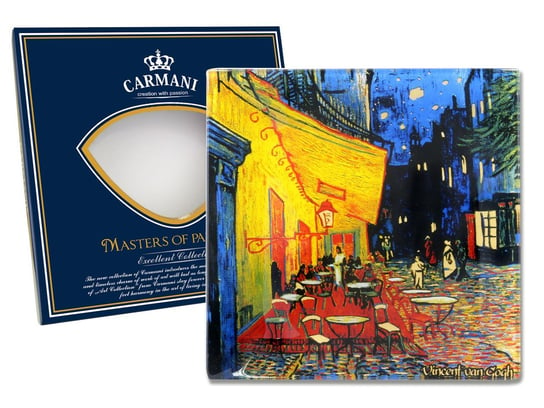 Talerz dekoracyjny V. van Gogh - Taras kawiarni w nocy /box Carmani