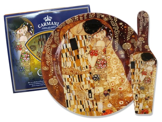 Talerz dekoracyjny z łopatką - G. Klimt, Pocałunek Carmani