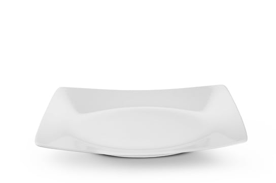 Talerz deserowy EPIRI biały /  21x21 / ceramika Konsimo