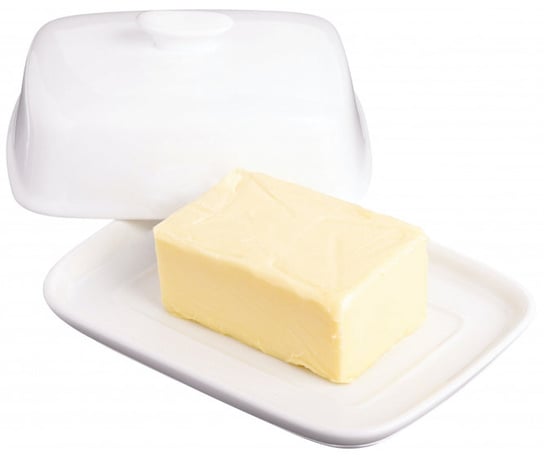 talerz do masła 14 x 18 x 7 cm porcelana biała TWM