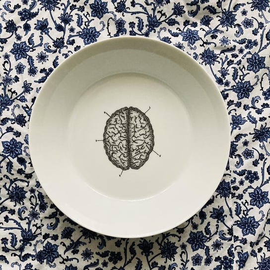 Talerz głęboki obiadowy ręcznie malowany Mózg 20,5cm Rzecz-Pospolita Sztuka Użytkowa