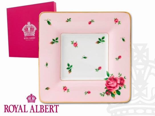 Talerz Kwadratowy Gold - Ncr Pink Royal Albert