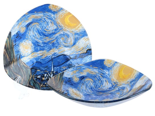 Talerz miseczka dekoracyjna - V. van Gogh, Gwiaździsta Noc 17x17cm Carmani