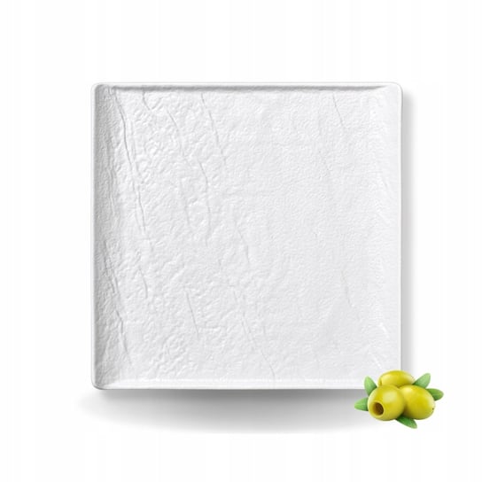 Talerz obiadowy 21,5x21,5 cm Wilmax kwadratowy porcelanowy biały matowy Wilmax England