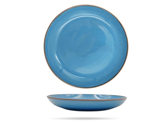Talerz obiadowy płytki 27 cm Rustic Blue niebieski Alumina PORCELANA BOGUCICE Inna marka