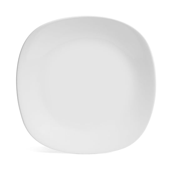 Talerz obiadowy TADAR, kwadrat, biały, 24 cm Tadar