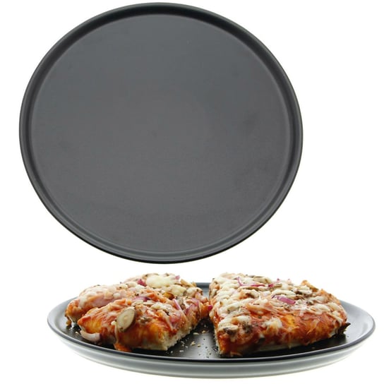 Talerz Obiadowy Talerz Do Pizzy Ceramiczny Czarny 28 cm Sokomedica