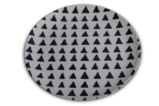 Talerz-patera, trójkąty, czarno-biały, 25 cm King Home