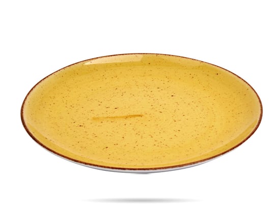 Talerz płaski 27 cm żółty dekor BOSS LUBIANA lubiana