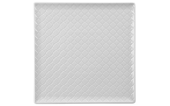 Talerz płytki kwadratowy 25,5cm Marrakesz biały lubiana