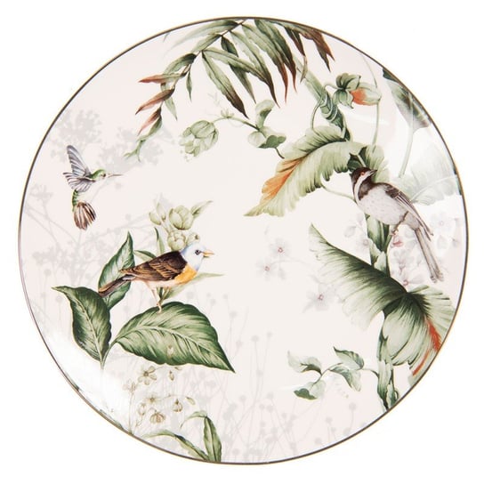 Talerz porcelanowy deserowy 10 szt. Green Birds MIA home