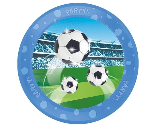 Talerz wielokrotnego użytku "Party" 21cm Soccer Fans Decorata Party,1 szt. Procos