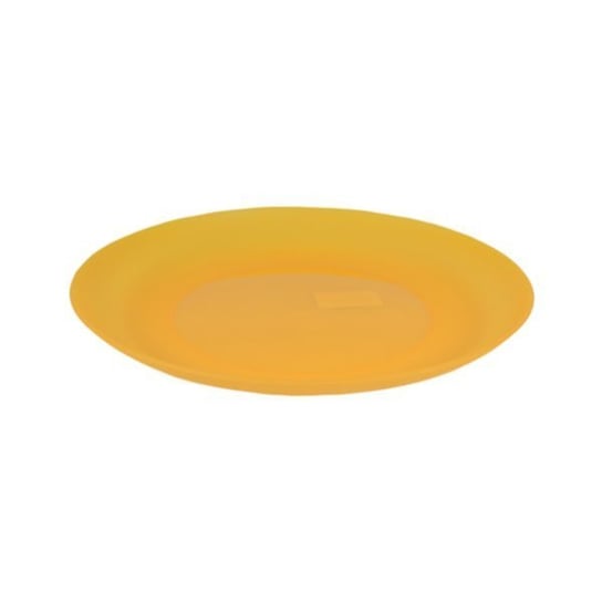 Talerze płaskie okrągłe 21,5 cm komplet 6 szt Weekend żółty bez BPA SAGAD