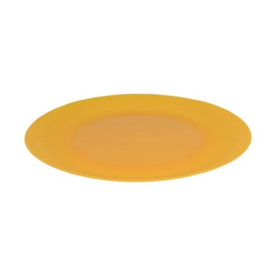 Talerze płaskie okrągłe 25,5 cm komplet 6 szt Weekend żółty bez BPA SAGAD