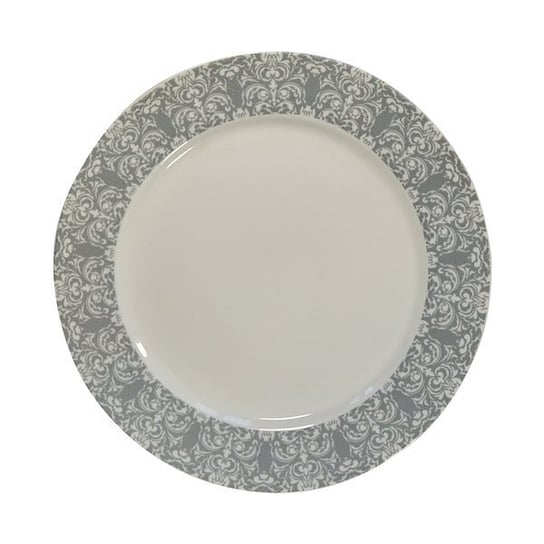 Talerzyk ceramiczny, 19 cm, Sułtan, wzór szaro-biały STALMAN