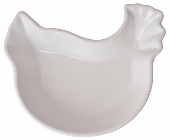 Talerzyk ceramiczny kurka, biała, 22x19x5 cm Ewax