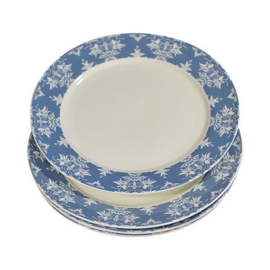 Talerzyki ceramiczne 19 cm Sułtan wzór niebiesko-biały 4 sztuki STALMAN