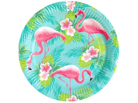 Talerzyki Flamingi - 23 cm - 8 szt. Amscan