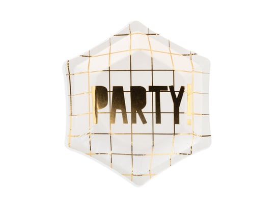 Talerzyki Let's Celebrate - Party!, 12,5 cm, 6 sztuk PartyDeco