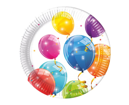 Talerzyki Pap. Sparkling Balloons, Next Generation, 20 Cm, 8 Szt. (Plastic-Free) Procos