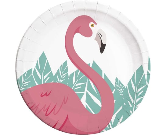 Talerzyki papierowe, Flamingi, 8 sztuk Procos