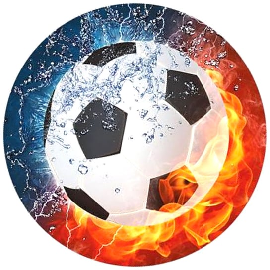 Talerzyki papierowe Football on Fire & Water 8 szt. somgo