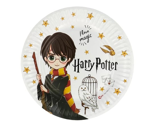 Talerzyki papierowe Harry Potter, 23 cm, 8 szt. Boland