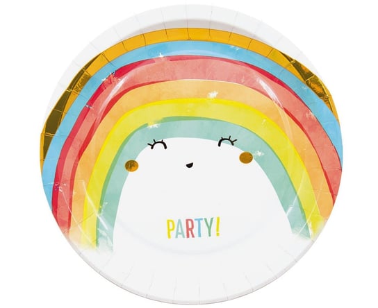 Talerzyki Papierowe Rainbow Party, Next Generation, 23Cm, 8 Szt. (Plastic-Free) Procos