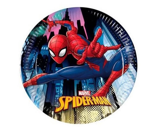 Talerzyki Papierowe Spiderman Team Up (Marvel), Next Generation, 20Cm, 8 Szt. (Plastic-Free) Procos