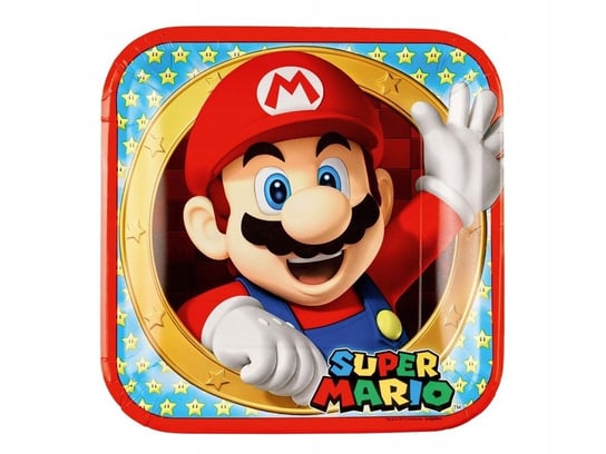 Talerzyki papierowe Super Mario 25 , 8 szt ImprezCzas
