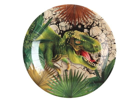 Talerzyki urodzinowe Dinozaury - 22,5 cm - 10 szt. SANTEX
