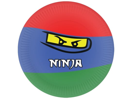 Talerzyki urodzinowe Ninja - 18 cm - 6 szt. Congee.pl