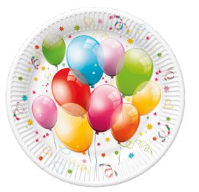 Talerzyki urodzinowe papierowe talerze w balony 8szt. Inna marka