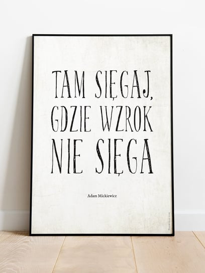 TAM SIĘGAJ, GDZIE WZROK NIE SIĘGA / Adam Mickiewicz / plakat Nadwyraz.com