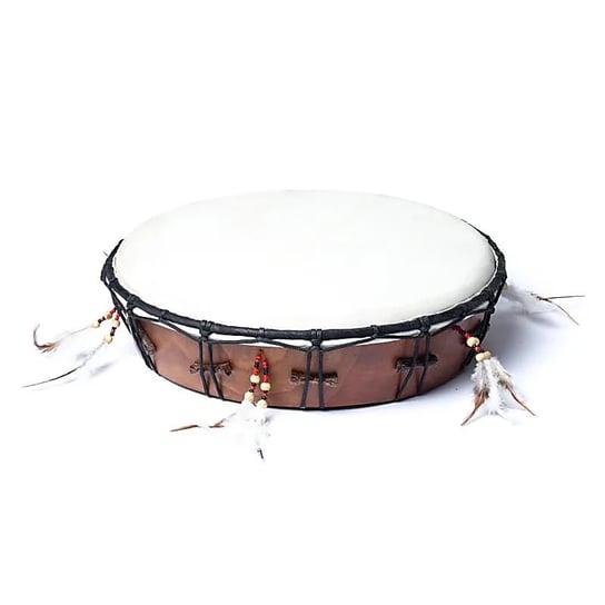 Tamburyn bęben z koziej skóry w stylu indyjskim XL 38cm Phoenix