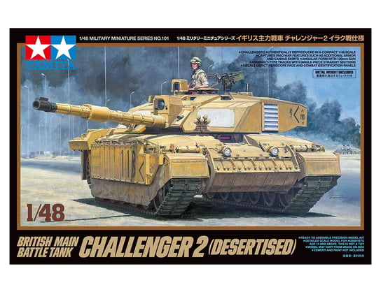 Tamiya 32601 1:48 British Main Battle Tank Challenger 2 (Desertised) Tamiya