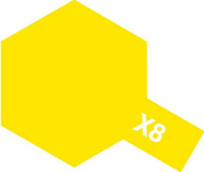 Tamiya 81508 X-8 Lemon Yellow Farba 10ml Acrylic Mini X8 Tamiya