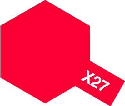 Tamiya 81527 X-27 Clear Red Farba 10ml Acrylic Mini X27 Tamiya