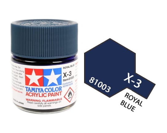 Tamiya Acrylic 81003 X-3 Royal Blue 23Ml [Gloss] Tamiya
