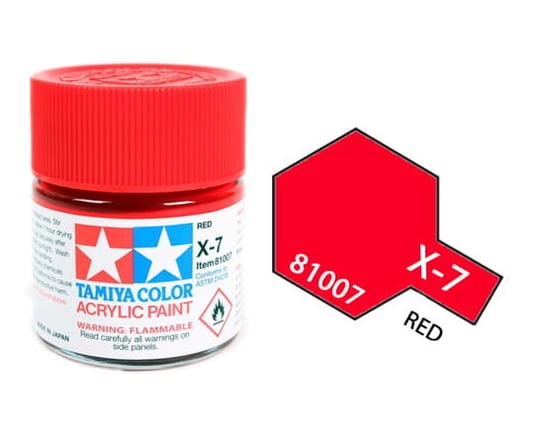 Tamiya Acrylic 81007 X-7 Red 23Ml [Gloss] Tamiya