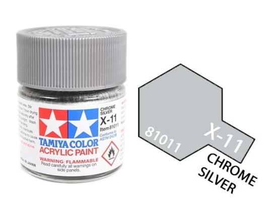 Tamiya Acrylic 81011 X-11 Chrome Silver 23Ml [Gloss] Tamiya