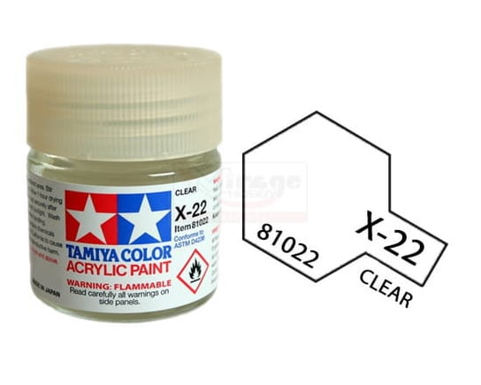 Tamiya Acrylic 81022 X-22 Gloss Clear 23Ml (Lakier Błyszczący) Tamiya