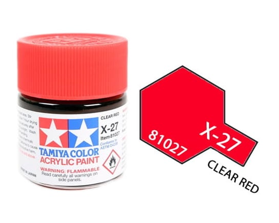 Tamiya Acrylic 81027 X-27 Clear Red 23Ml [Clear] Tamiya