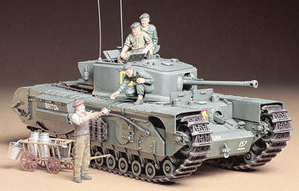 Tamiya, British Infantry Tank Mk.IV Churchill Mk.VII, Model do sklejania, 14+ Tamiya