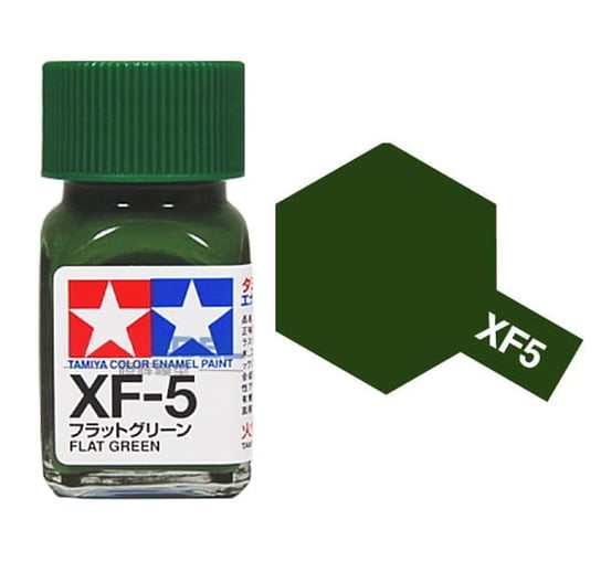 Tamiya Enamel 80305 Xf-5 Flat Green 10Ml Tamiya